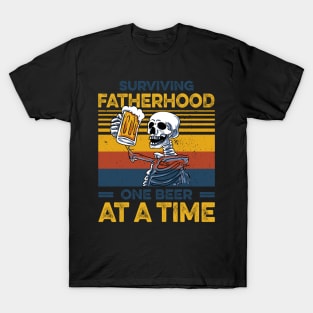 Surviving Brotherhood One Beer At A Time Gift For Men Father day T-Shirt